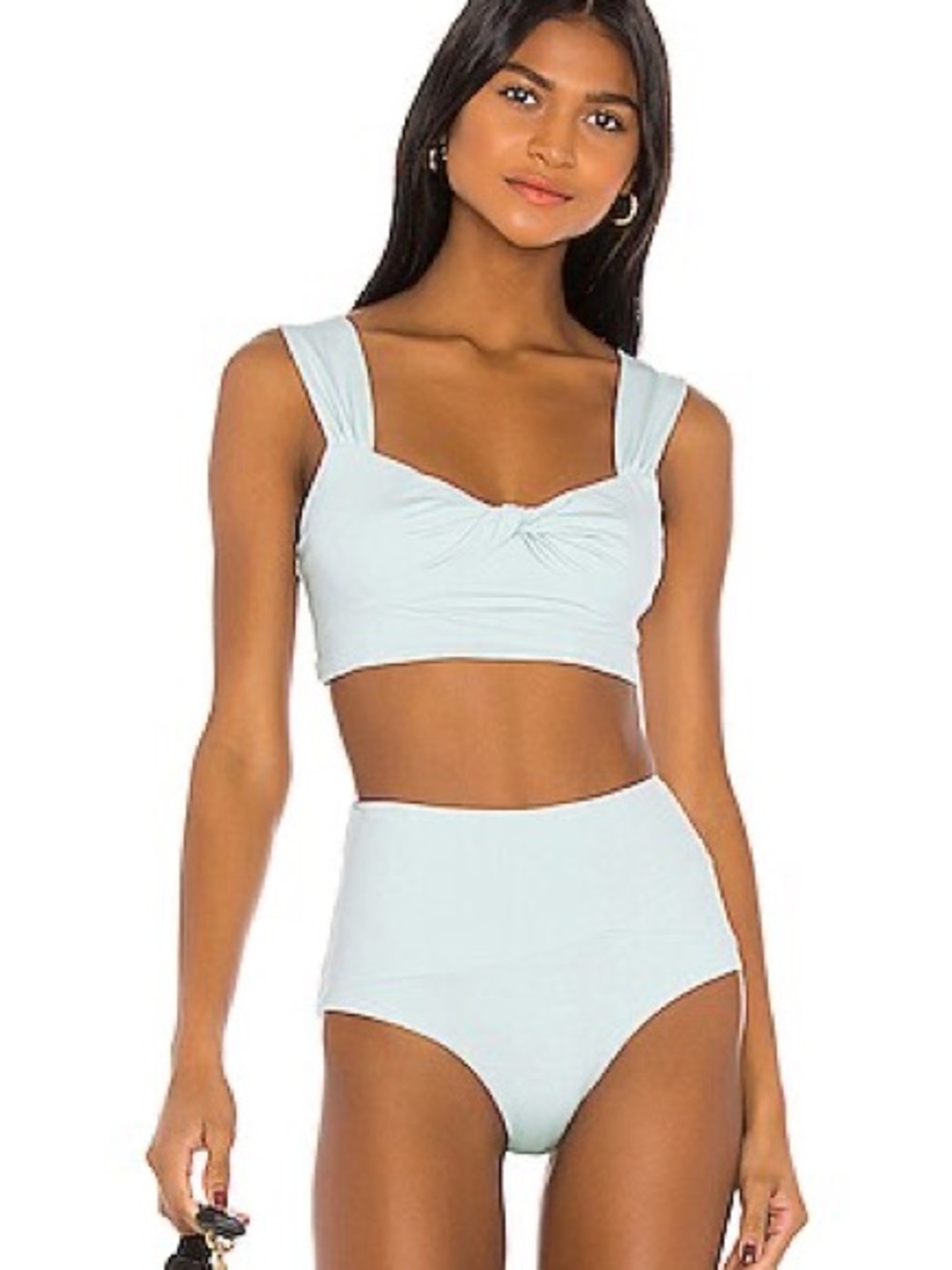 Marysia Swim Light Blue High-Waist Bikini Top